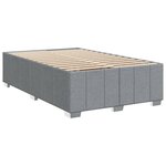 vidaXL Sommier à lattes de lit et matelas gris clair 120x190 cm tissu
