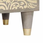 vidaXL Cabinet de chevet avec porte avec tiroir Gris 50 x 33 x 60 cm