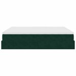 VidaXL Cadre de lit ottoman avec matelas vert foncé 180x200cm velours