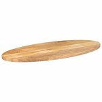 vidaXL Dessus de table 100x50x2 5 cm ovale bois massif de manguier