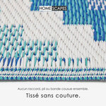 Tapis extérieur terrasse réversible - Tapis de jardin imperméable et résistant UV - Mia - Bleu - 150x240 cm - HOMESCAPES