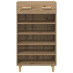 vidaXL Cabinet à chaussures avec tiroir Chêne artisan 60 x 35 x 105 cm