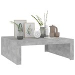 vidaXL Table basse gris béton 100x100x35 cm bois d'ingénierie
