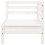 vidaXL Canapé de jardin 3 places et repose-pied blanc bois pin massif