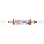 Marqueur acryl 3d dble pointe 5400 noisette 2-3 mm  5-10 mm x 5 EDDING