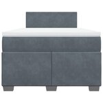 vidaXL Sommier à lattes de lit et matelas gris foncé 120x190cm velours