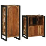 vidaXL Ensemble de mobilier de salle de bain avec stockage 2 Pièces