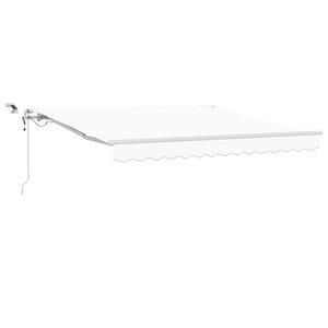 vidaXL Auvent rétractable Blanc 350 x 250 cm Polyester