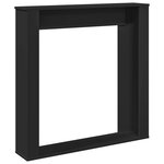 VidaXL Cadre de cheminée noir 100x20x100 cm bois d'ingénierie