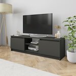 vidaXL Meuble TV Gris 120x30x35 5 cm Bois d'ingénierie
