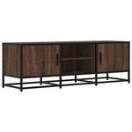 vidaXL Meuble TV chêne marron 120x35x41 cm bois d'ingénierie et métal