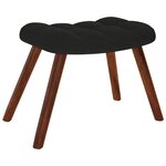 vidaXL Chaise à bascule avec tabouret en velours noir