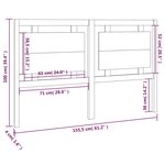 vidaXL Tête de lit Blanc 155 5x4x100 cm Bois massif de pin