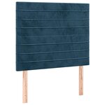 vidaXL Sommier à lattes de lit avec matelas LED Bleu foncé 100x200 cm