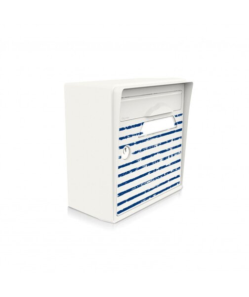 Boite aux lettres murale blanche "Bord de mer"