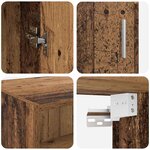 vidaXL Armoire de rangement Bois Ancien 80 x 42 5 x 225 cm