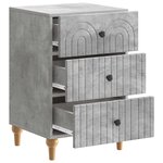 vidaXL Cabinet de chevet avec tiroir Gris béton 43 x 41 x 66 5 cm