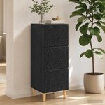 vidaXL Armoire à tiroirs Noir 33 x 34 5 x 90 cm Bois d'ingénierie