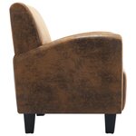 vidaXL Chaise Marron Similicuir daim