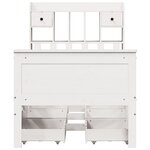 vidaXL Lit bibliothèque sans matelas blanc 90x200cm bois de pin massif