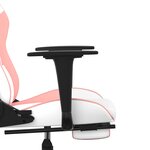 vidaXL Chaise de jeu de massage avec repose-pied Blanc rose Similicuir