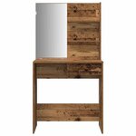 vidaXL Ensemble de coiffeuse vieux bois bois d'ingénierie