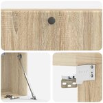 vidaXL Meuble TV mural 98 x 31 x 30 cm Chêne Sonoma Bois d'ingénierie