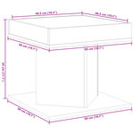 vidaXL Table basse avec LED sonoma gris 50x50x45 cm bois d'ingénierie