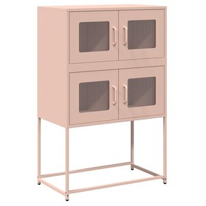 vidaXL Buffet haut rose 68x39x107 cm acier