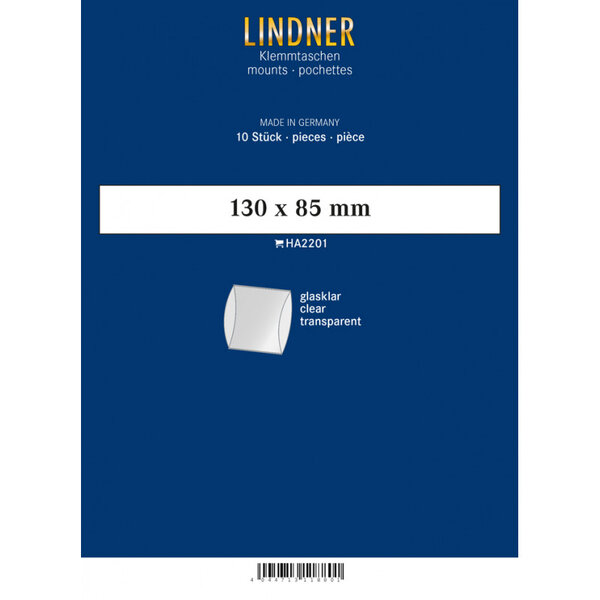 Bandes double soudure 130 x 85 mm pour blocs de timbres. Fond - Transparent