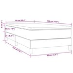 vidaXL Sommier à lattes de lit avec matelas Bleu 90x190 cm Tissu