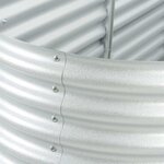 vidaXL Lit surélevé de jardin 240x80x81 cm Acier galvanisé Argenté