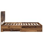 vidaXL Cadre de lit Bois ancien 120 x 190 cm Bois d'ingénierie