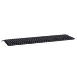vidaXL Coussin de banc Carreaux Noirs 150 x 50 x 3 cm Tissu Oxford