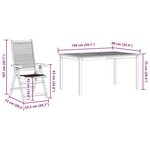 vidaXL Ensemble de salle à manger pour jardin 7 Pièces Marron