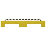 vidaXL Lit de jour avec lit gigogne jaune 100x200 cm velours