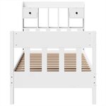 vidaXL Cadre de lit sans matelas blanc 90x200 cm bois de pin massif