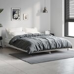 vidaXL Cadre de lit sans matelas sonoma gris 135x190 cm