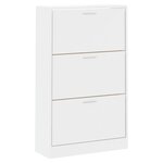 vidaXL Armoire à chaussure Blanc brillant 63x24x103 cm Bois ingénierie