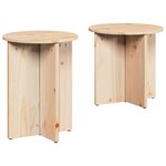vidaXL Table basse 2 Pièces Naturel