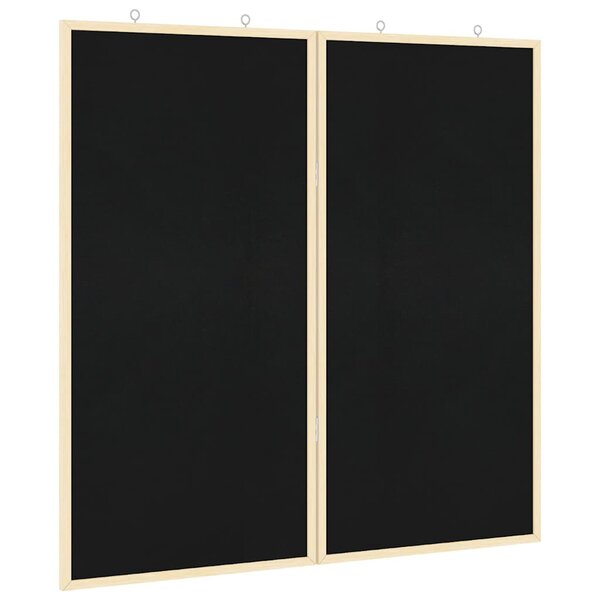 vidaXL Tableau d'Affichage Noir 80 x 80 x 1.4 cm Bois de pin massif