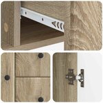vidaXL Buffet Chêne Sonoma 89 x 34 5 x 60 cm Bois d'ingénierie
