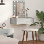 vidaXL Table de Toilette Gris 60 x 40 x 70 cm Bois d'ingénierie
