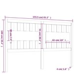 vidaXL Tête de lit Blanc 155 5x4x100 cm Bois massif de pin