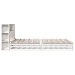 vidaXL Lit bibliothèque sans matelas blanc 140x190 cm bois massif