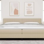 vidaXL Tête de lit LED avec des lumières à LED Vert gris 200 cm tissu