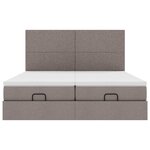VidaXL Cadre de lit ottoman avec matelas taupe 160x200 cm tissu