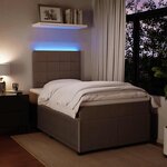 vidaXL Sommier à lattes de lit et matelas gris clair 120x190cm velours