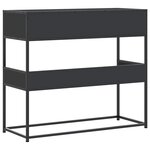 vidaXL Table console noir 90x35x80 cm bois d'ingénierie