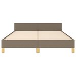 vidaXL Cadre de lit sans matelas taupe 140x190 cm tissu